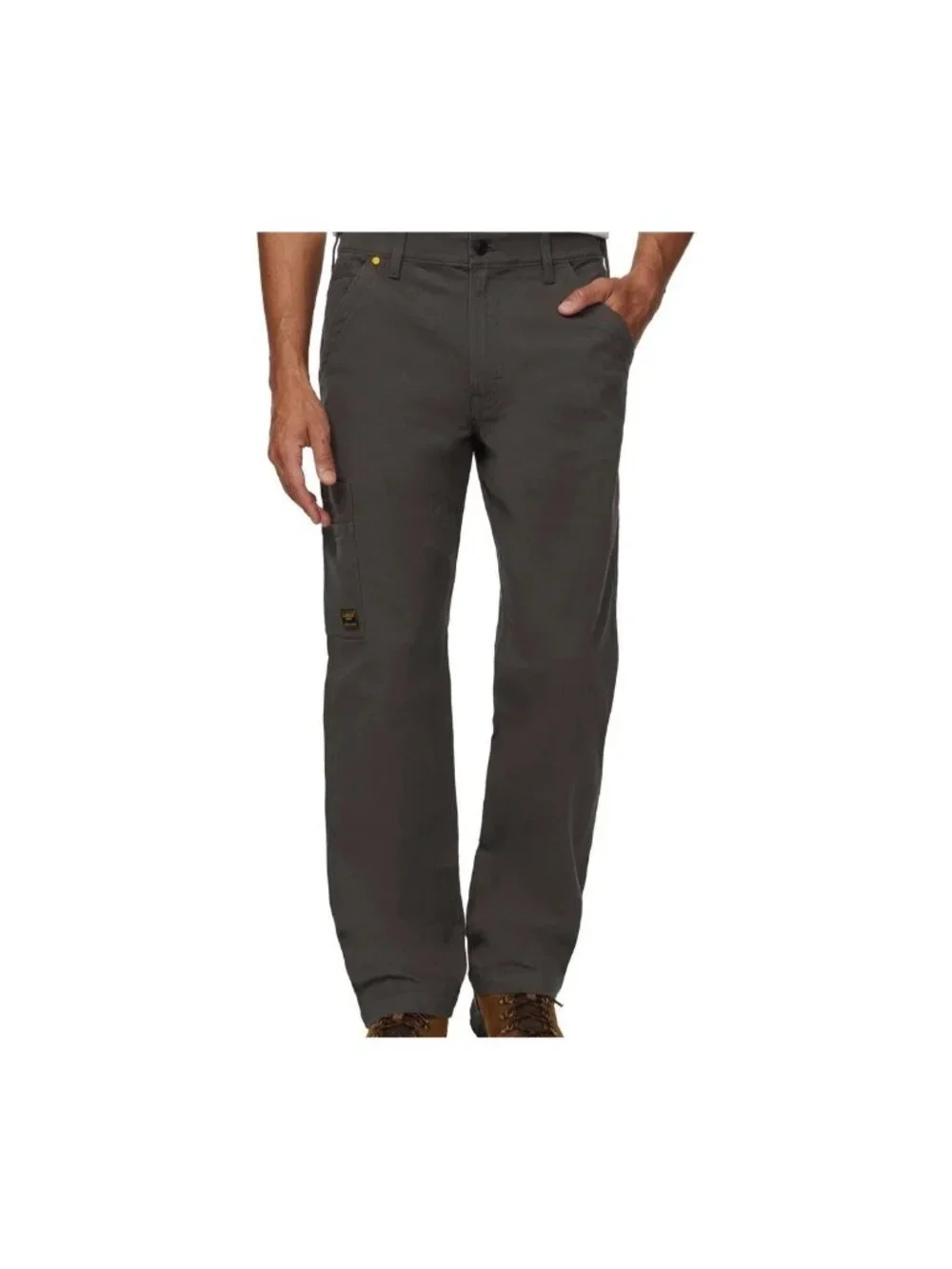 NWT CAT Men's Gray 34x34 Utility Work Canvas Pants Flex Waistband Cargo